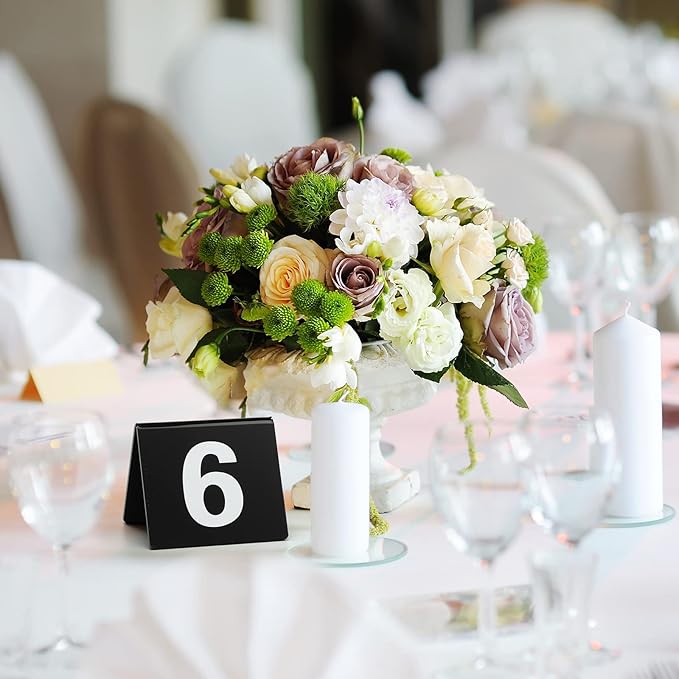 Tuanse Table Numbers 1-25 Acrylic Double Side Numbered Table Tents Plastic - Image 5