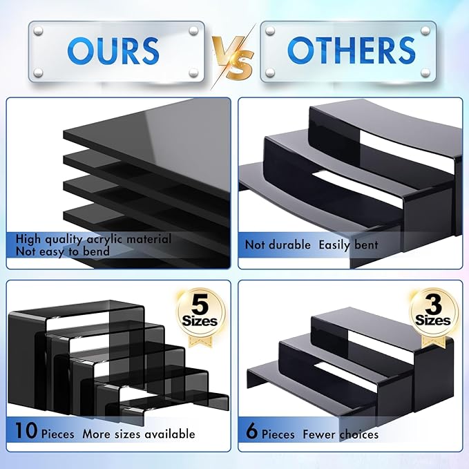 Aheroi Display Risers, Risers Display Stand Set - Image 5