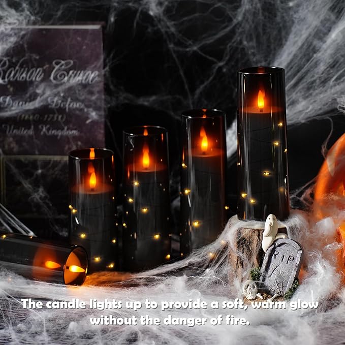 Flameless LED Candles with Timer 9 Pc Flickering Flameless Candles - Image 4