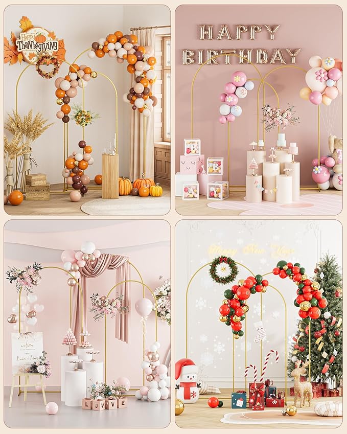 Wedding Arch Set of 3, Balloon Arch Stand Wedding Frame - Image 8
