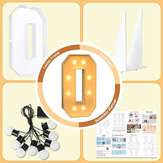 imprsv Marquee Light Up Letters, 3FT Marquee Letters - Image 4