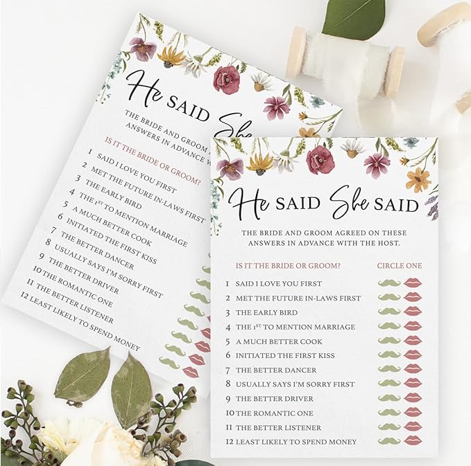 Printed Party Bridal Shower Game Set – 4 Fun Games and Activities - Image 2