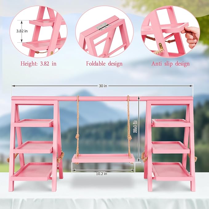 Wooden Cupcake Stand, 3 Tier Cupcake Display Stand - Image 3