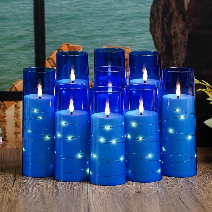 Flameless LED Candles with Timer 9 Pc Flickering Flameless Candles - Image 5
