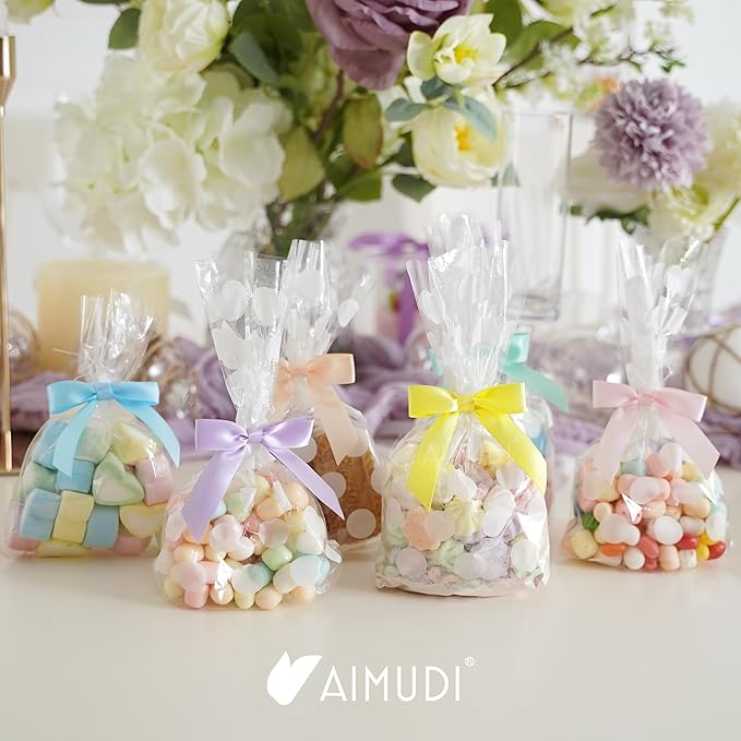 AIMUDI Pastel Bows 2.5" Satin Twist Tie Bows - Image 3