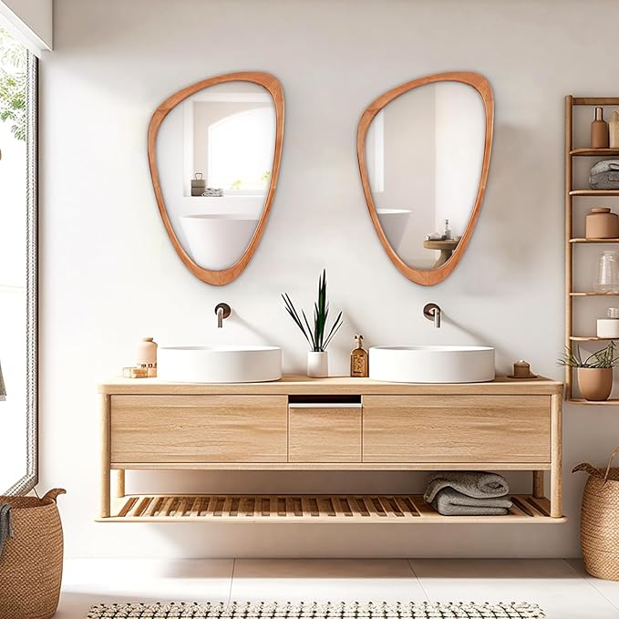 WallBeyond Asymmetrical Mirror, Irregular Wall Mirror, Wall Mirrors Decorative - Image 7