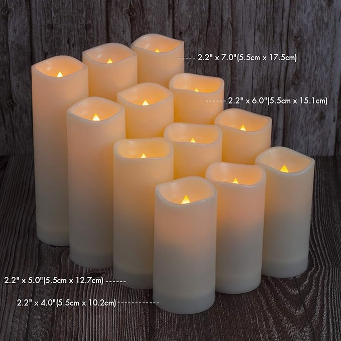 Aignis 12pcs Flameless LED Candles Battery Operated - Image 8