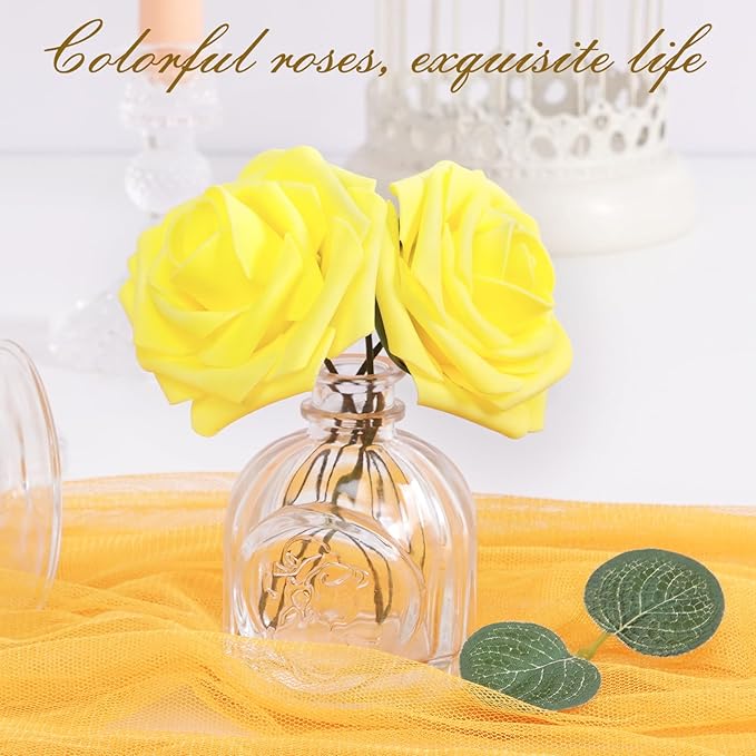BLEUM CADE 16Pcs Artificial Flowers Fake Roses - Image 4