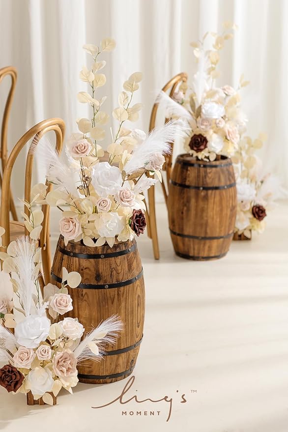 Ling's Moment 17.5" Tall Standing Artificial Flowers Arrangements 4 pcs Fall - Image 3