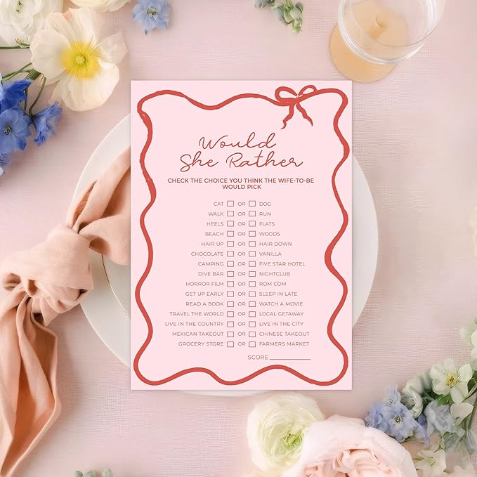 DEEKA 30 PCS Bridal Shower Games Card - Image 6