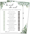 Eucalyptus Bridal Shower Game Cards by HOME