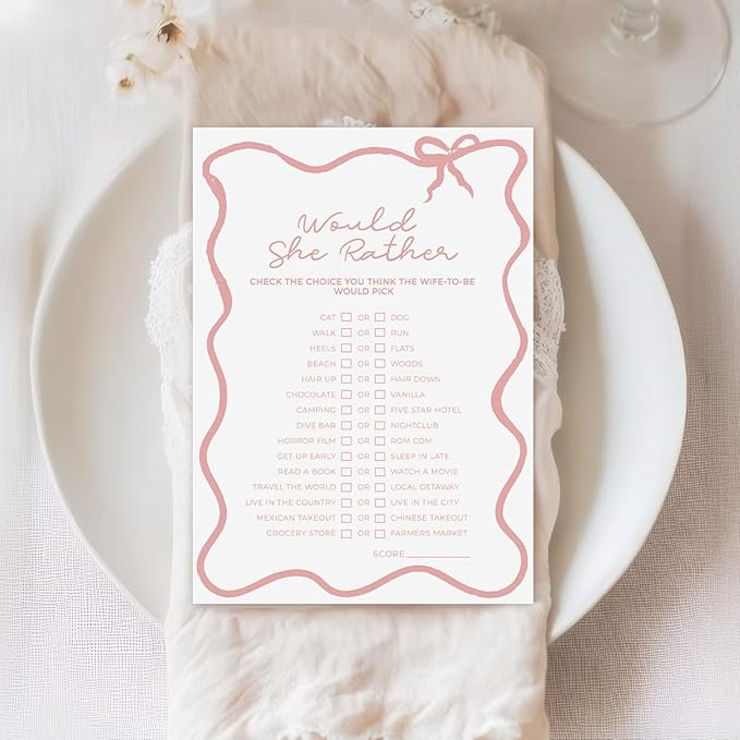 DEEKA 30 PCS Bridal Shower Games Card - Image 6