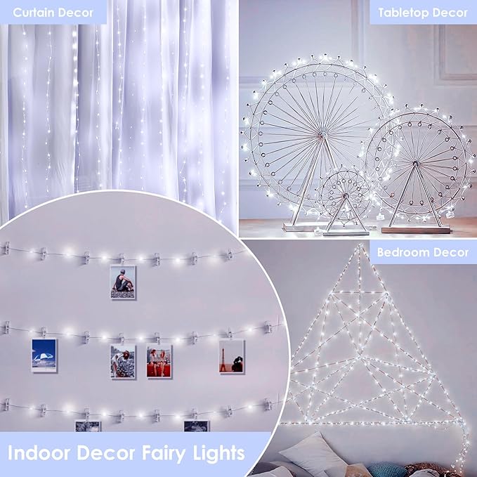 33Ft 100LED Fairy Lights Plug in, Waterproof String Lights Outdoor & Indoor 8 - Image 5