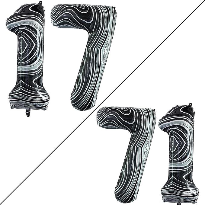 GOER Number 17 Balloons for 17th Birthday Sweet 17 Party Decorations, 42 Inch by GOER