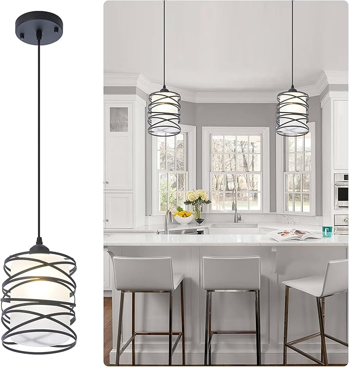 Modern Mini Pendant Light Fixture Kitchen Island Pendant Lighting 6.30''Matte by FISGONI
