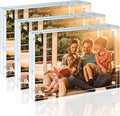Egofine 4x6 Acrylic Frames 3 Pack, 20mm Thicker Frameless Clear Picture Frames by Egofine
