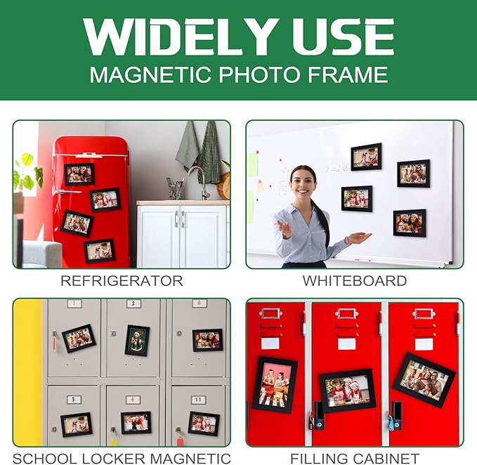 Soaoo 60 Pcs Magnetic Picture Frames Wallet Size 2.5 x 3.5 Inches Reusable - Image 5