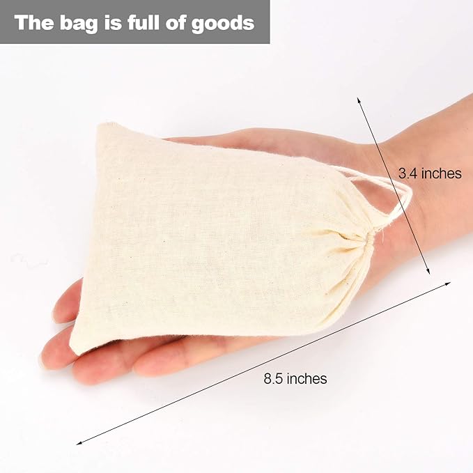 Tatuo 200 Pack Muslin Bags Burlap Drawstring sachet Bags Multipurpose Canvas - Image 6