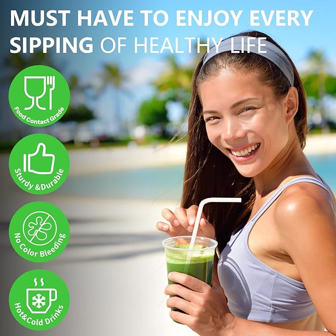 Bendable Paper Straws for Drinking, 7 3/4 inches, Home and Restaurant - Image 3