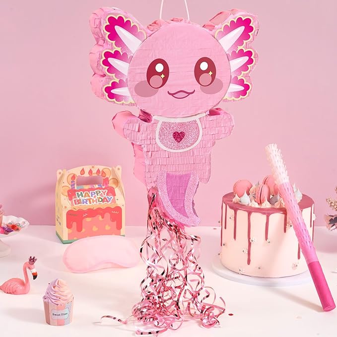 WERNNSAI Pink Axolotl Pinata - Image 2