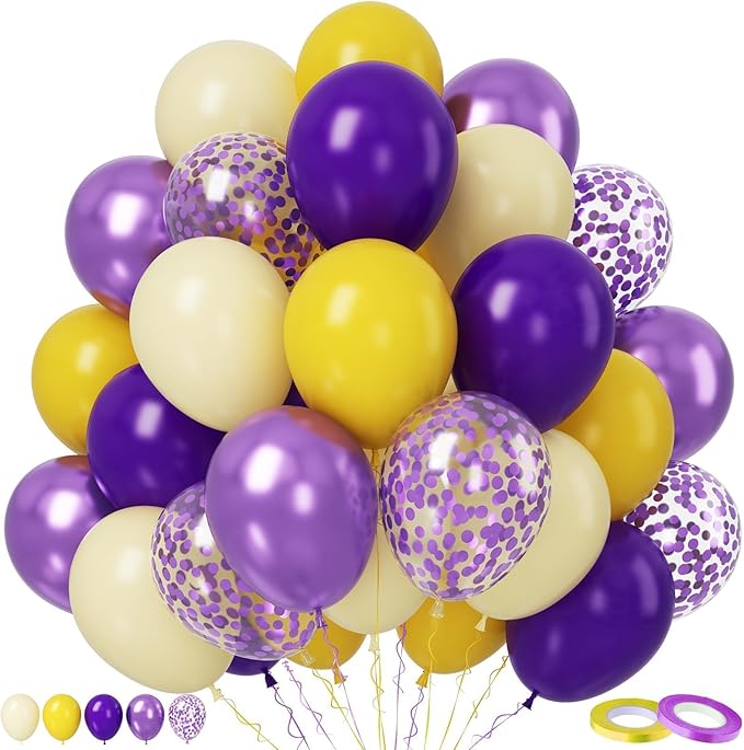 Paready Purple & Yellow Balloons Set by Paready