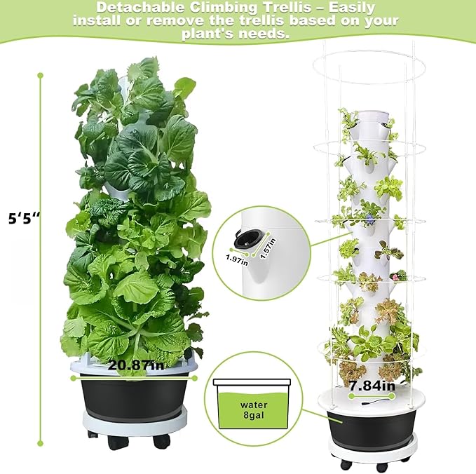 Hydroponic System Kit, Hydroponic Vertical Garden, Lettuce & Herb Starter Kit - Image 2