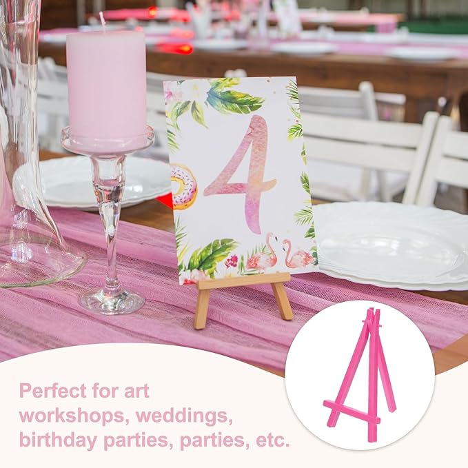 MECCANIXITY Mini Plastic Display Easels, 6.3"x3.4"A-Frame Plastic Painting - Image 6