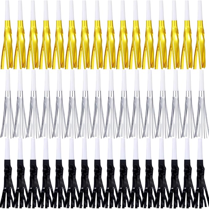 Metallic Fringed Noise Makers, for Noise Makers Party Favors, New Year Party by LCPQMZGH