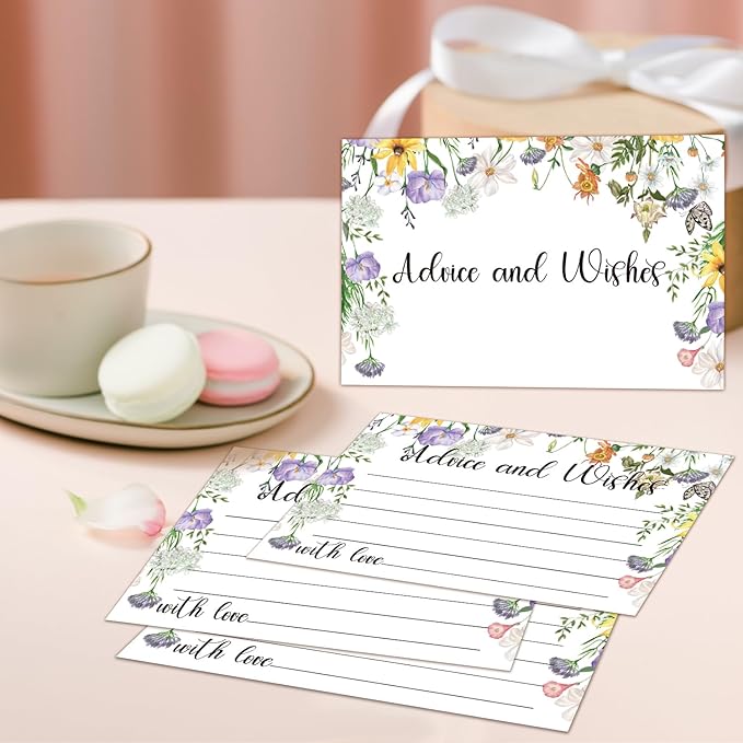 Floral Advice and Wishes Cards, Double-sided Blank Cards Suitable - Image 5