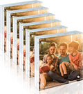 Egofine 8x8 Acrylic Frame 6 Pack, 20mm Thicker Frameless Clear Picture Frame by Egofine