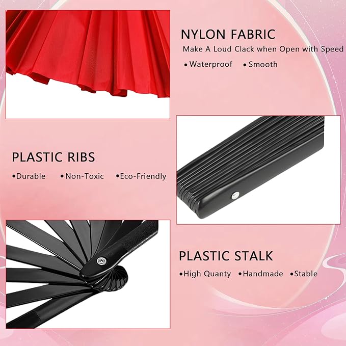 13inch Large Rave Fan Popping Clacking Fans - Image 4