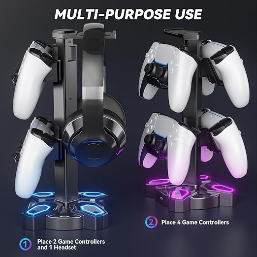 KDD Gaming Headphones Stand, Rotatable Headset Stand - Image 6
