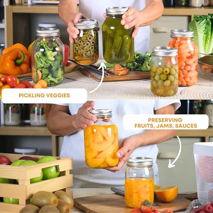 FastRack Regular Mouth Mason Jars 16 oz - Image 7