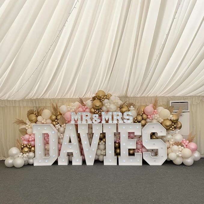 Pink and Gold Balloons Garland Kit, Wedding Decorations - Image 7