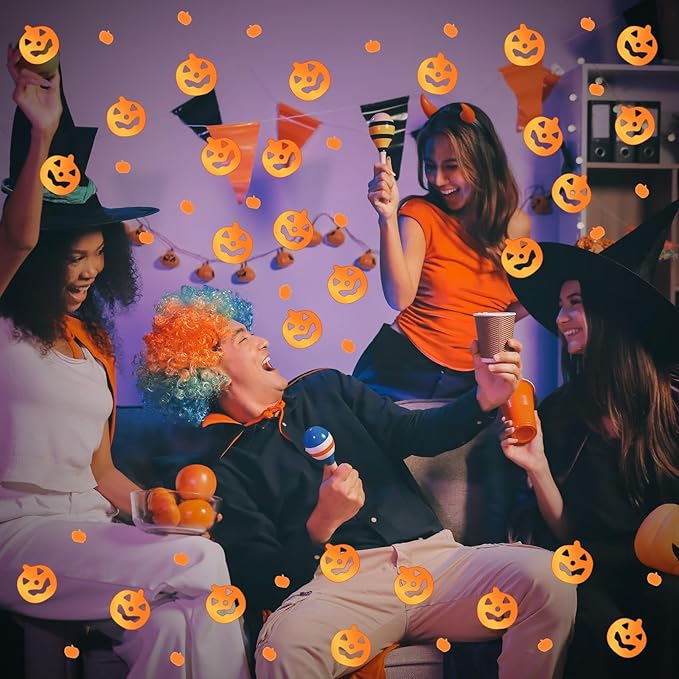 MARFOREVER Halloween Pumpkin Confetti Table Decorations - Image 6