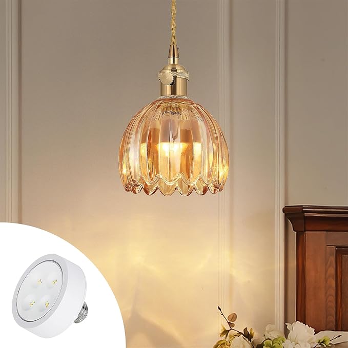 Vintage Gold Rechargeable Pendant Light by GEOVANCY