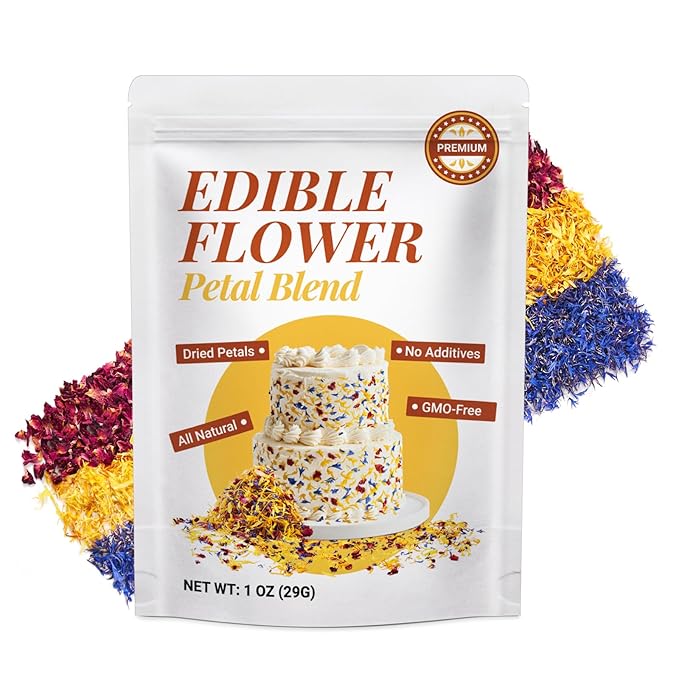 CCnature Edible Flowers Petal Blend 1oz | All natural | No Additives | Non GMO by CCnature