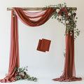 Wokceer Wedding Arch Draping Fabric Terracotta 2 Panels 28.7" x 20FT Sheer by Wokceer