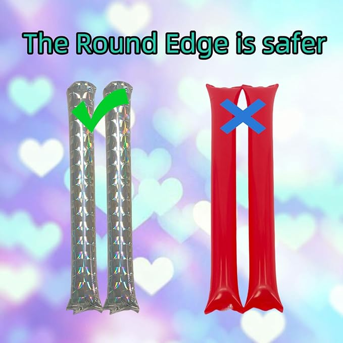 48pcs Round Head Boom Sticks Thunder Sticks Cheering Sticks Team Spirit Plastic - Image 3