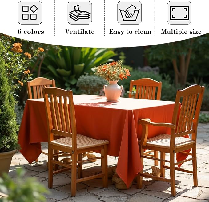 Fitable Rust Tablecloths for Rectangle Tables, 6 Pack - Image 4