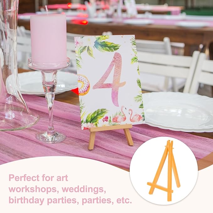 MECCANIXITY Mini Plastic Display Easels, 6.3"x3.4"A-Frame Plastic Painting - Image 6