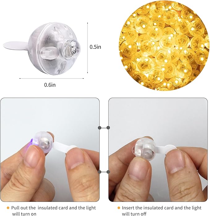 Aogist 100pcs Balloon Lights, Long Standby Time Waterproof Twinkle Mini Light - Image 3