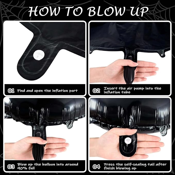 Halloween Balloons Decorations, Spider Foil Balloon - Image 7