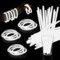 60 Pack 8” White Glow Sticks Bulk by Taikula