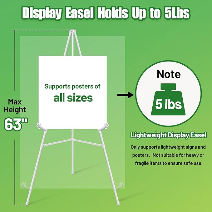2 Pack White Easel Stand for Sign - Image 6