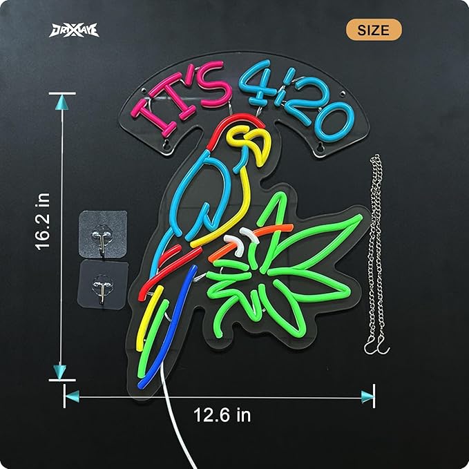 ORIXIAYE 420 Neon Sign Green Leaf Neon Signs - Image 5