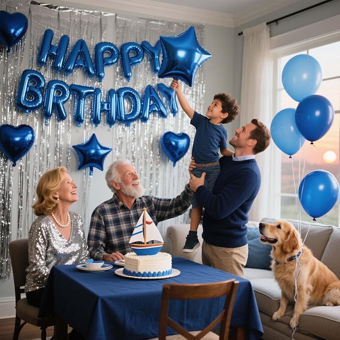 29 Pcs Blue Birthday Party Decorations - Image 6