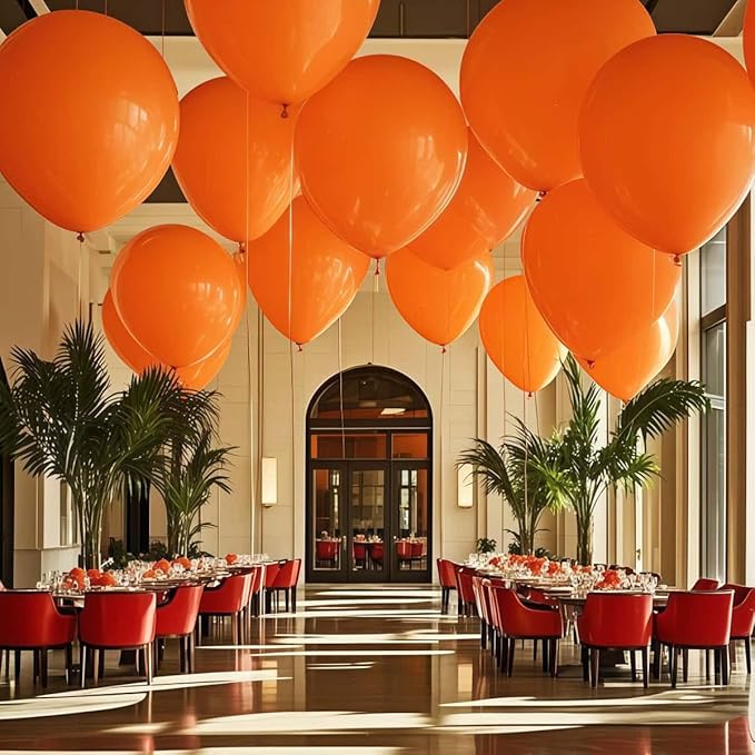 30 Pcs Orange Balloons 36 Inch Orange Latex Large Balloons - Image 6