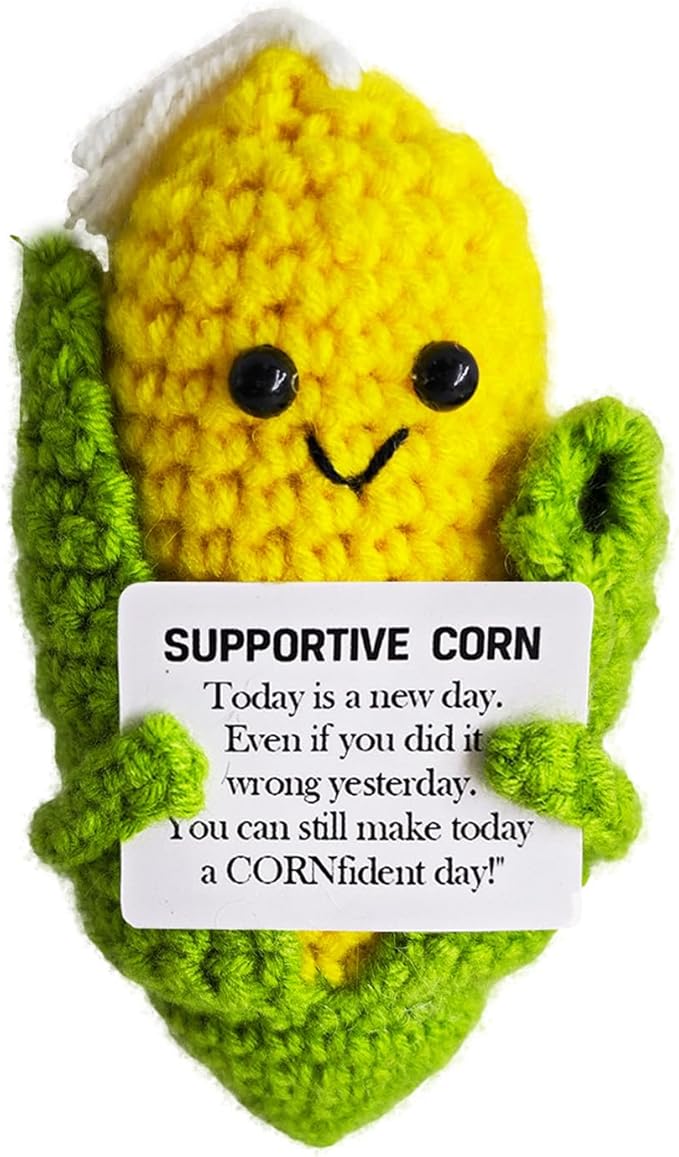 Emotional Support Crochet Corn, Lovely Gift by Unknown