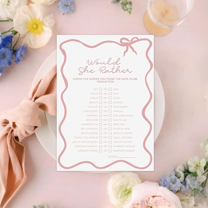 DEEKA 30 PCS Bridal Shower Games Card - Image 4